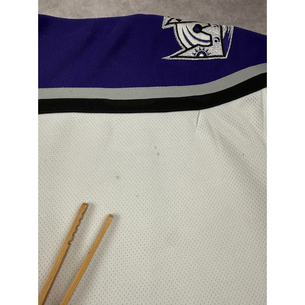 VTG LA Kings Pro Player NHL Hockey Jersey White Purple Mens L 90s Y2K Embroidery - Picture 6 of 16